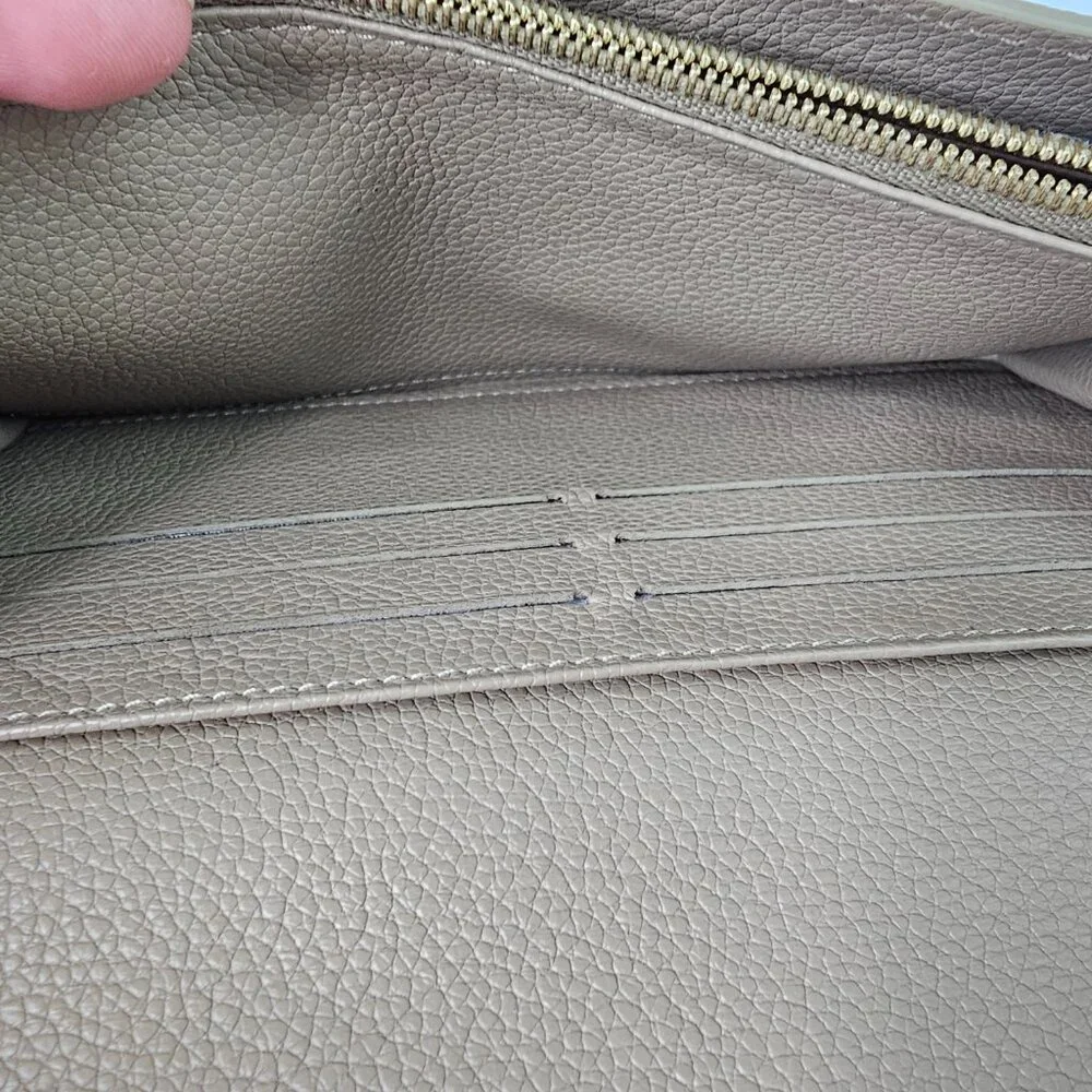 LOUIS VUITTON Bicolor Monogram Giant Sarah Wallet Tourterelle Gray Cream LV Bag - Picture 11 of 12